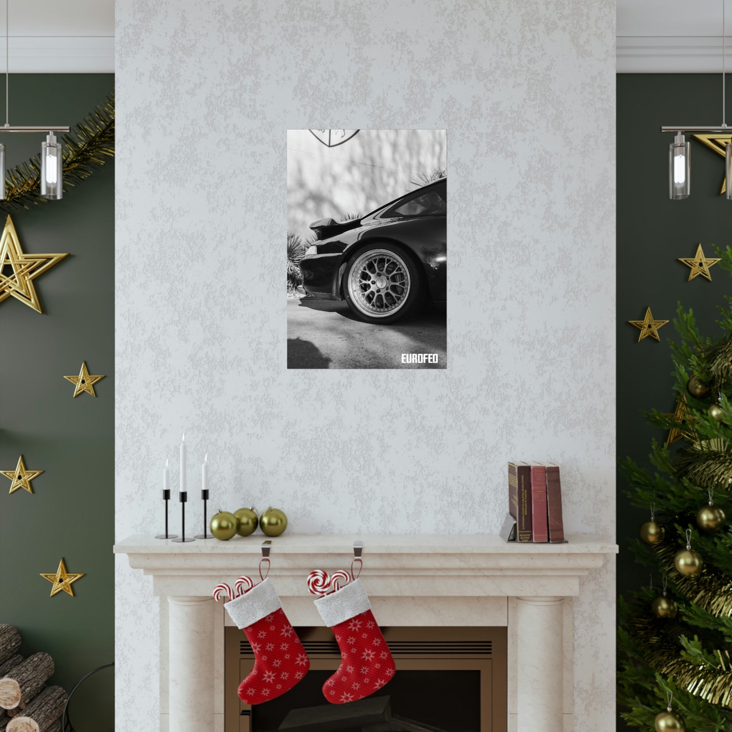 Premium Matte Vertical Poster B&W 993 Turbo | Eurofed Johns Creek