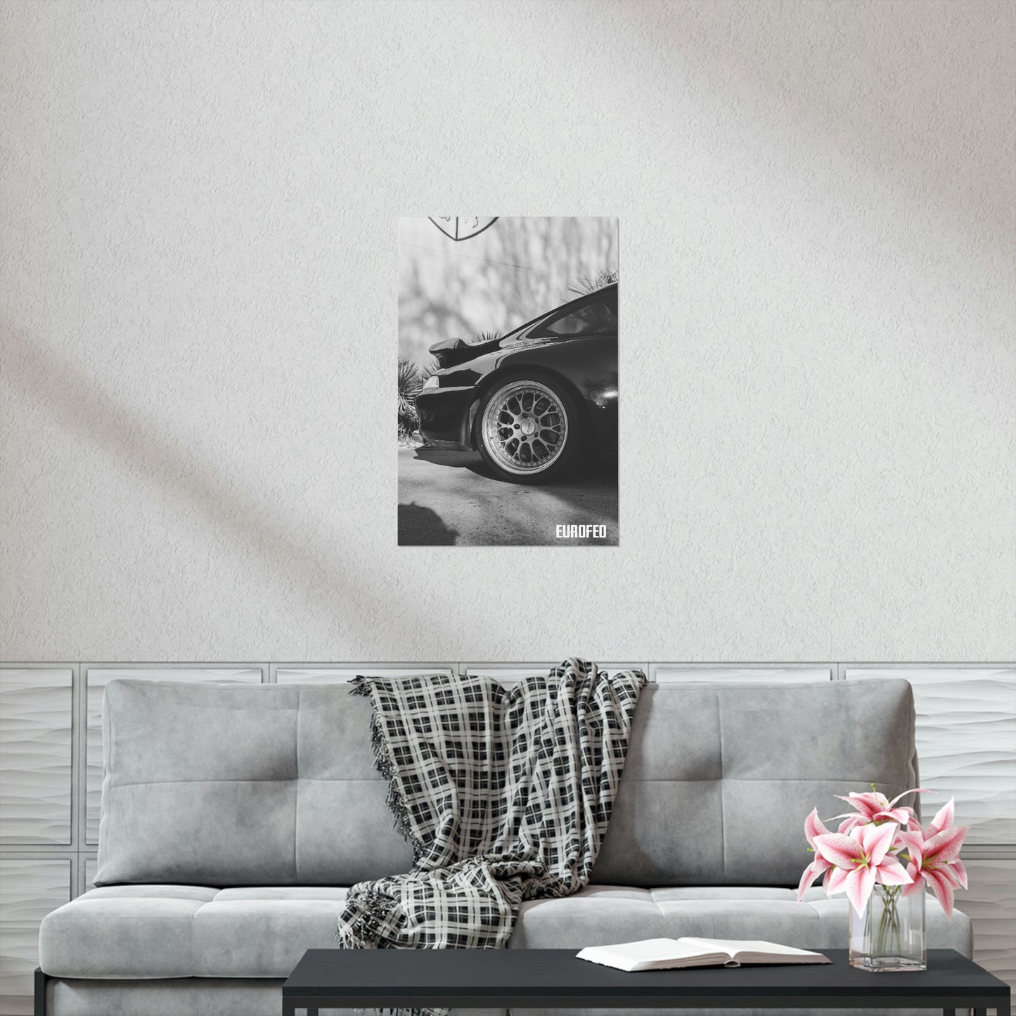 Premium Matte Vertical Poster B&W 993 Turbo | Eurofed Johns Creek