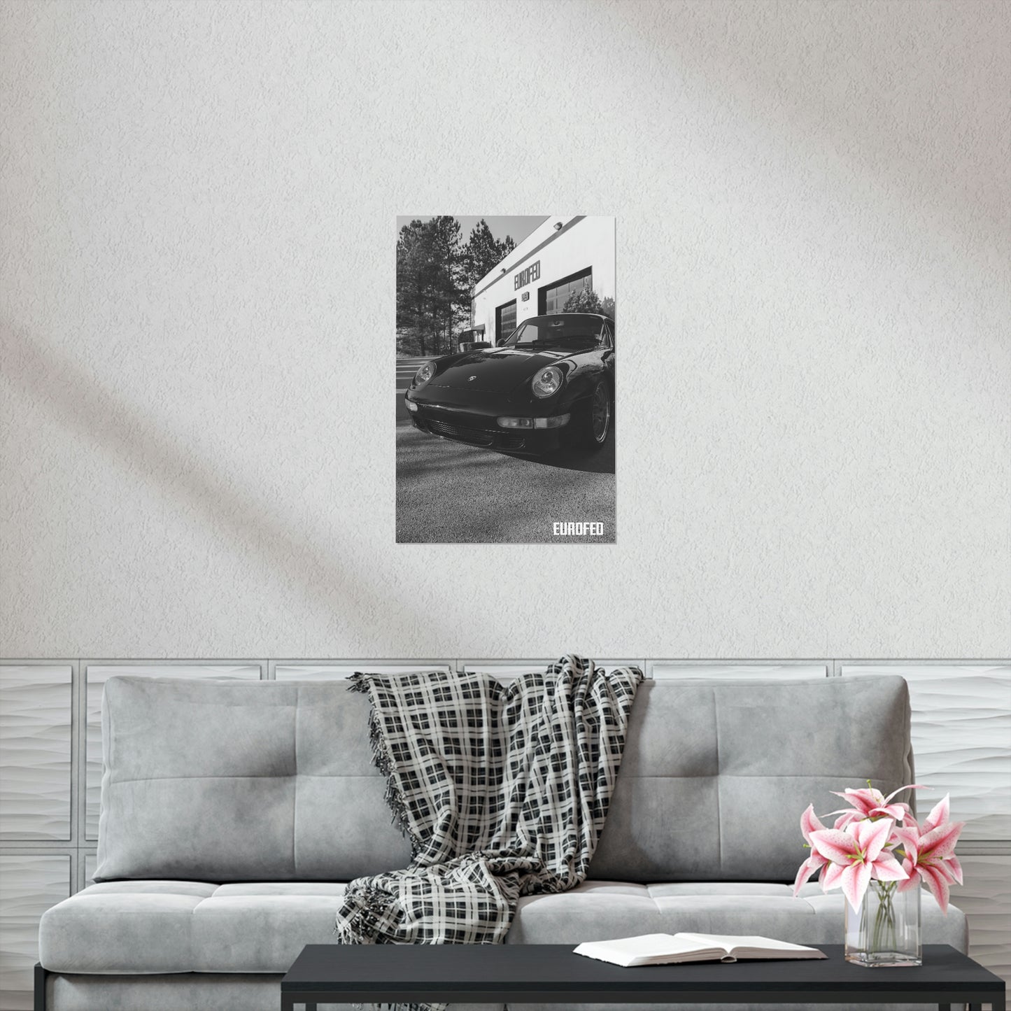 Premium Matte Vertical Poster B&W 993 Turbo | Eurofed Johns Creek