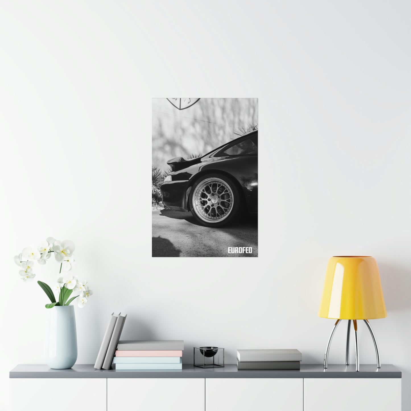 Premium Matte Vertical Poster B&W 993 Turbo | Eurofed Johns Creek