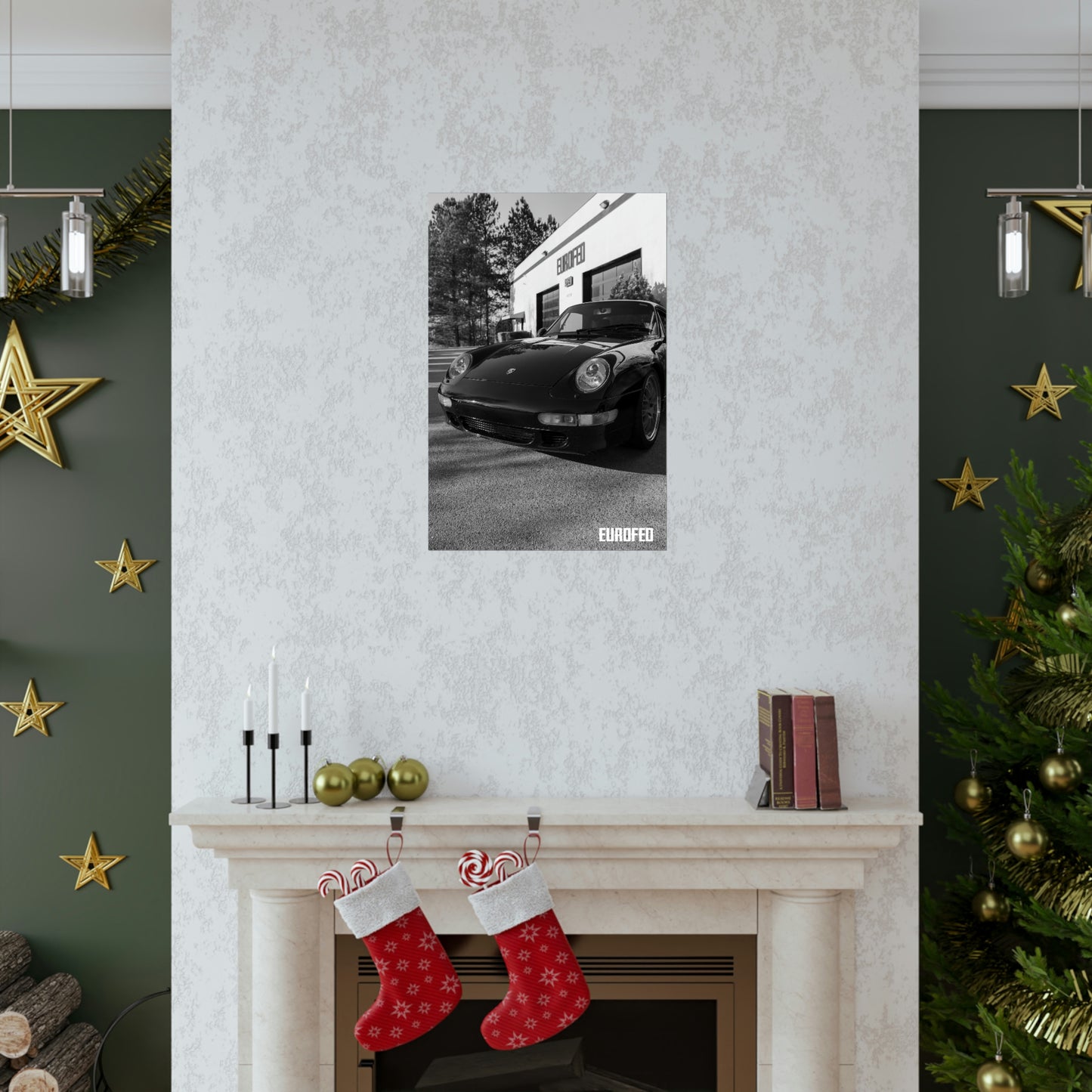 Premium Matte Vertical Poster B&W 993 Turbo | Eurofed Johns Creek