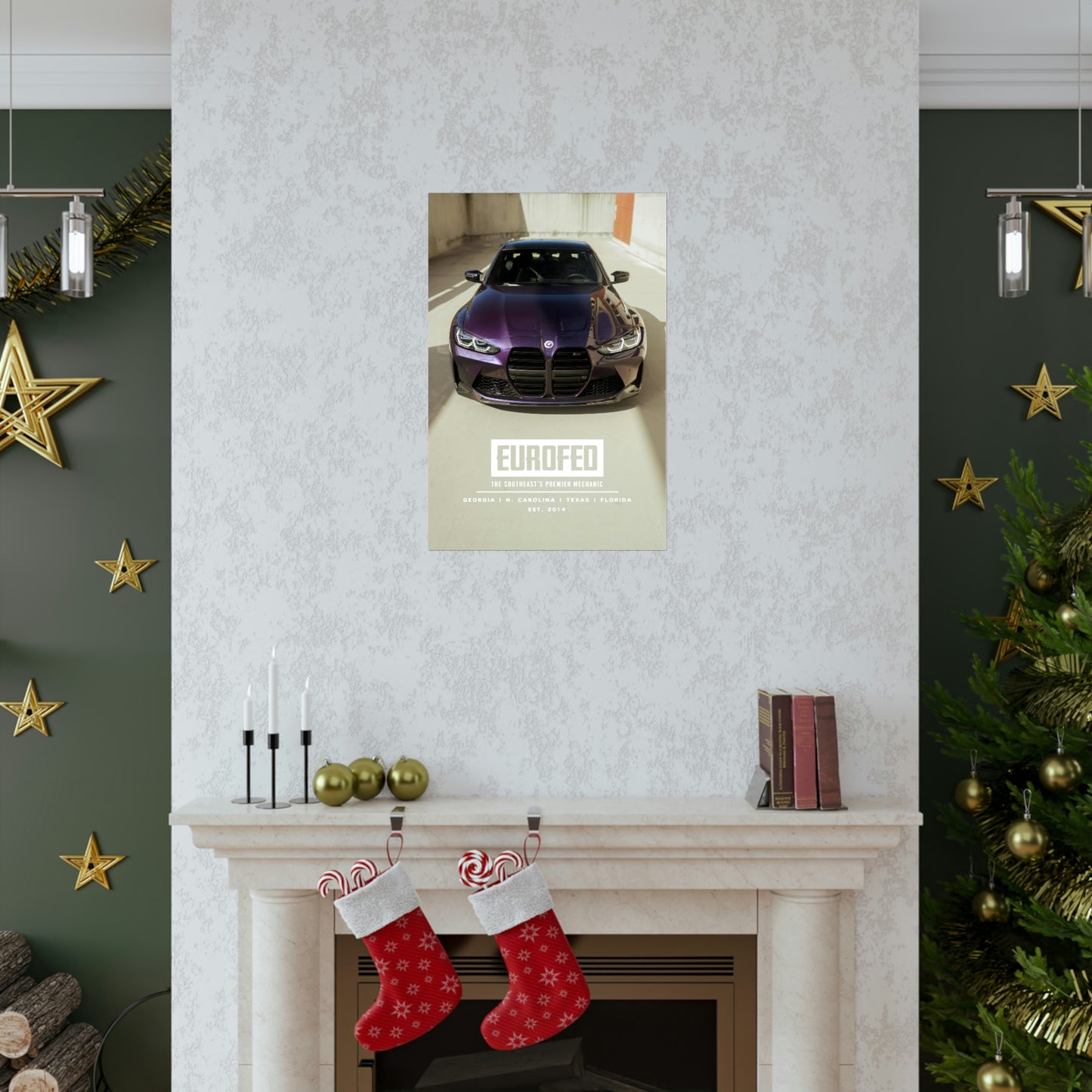 Premium Matte Vertical Poster BMW G80 M3 Techno Violet 50 Jahres Edition