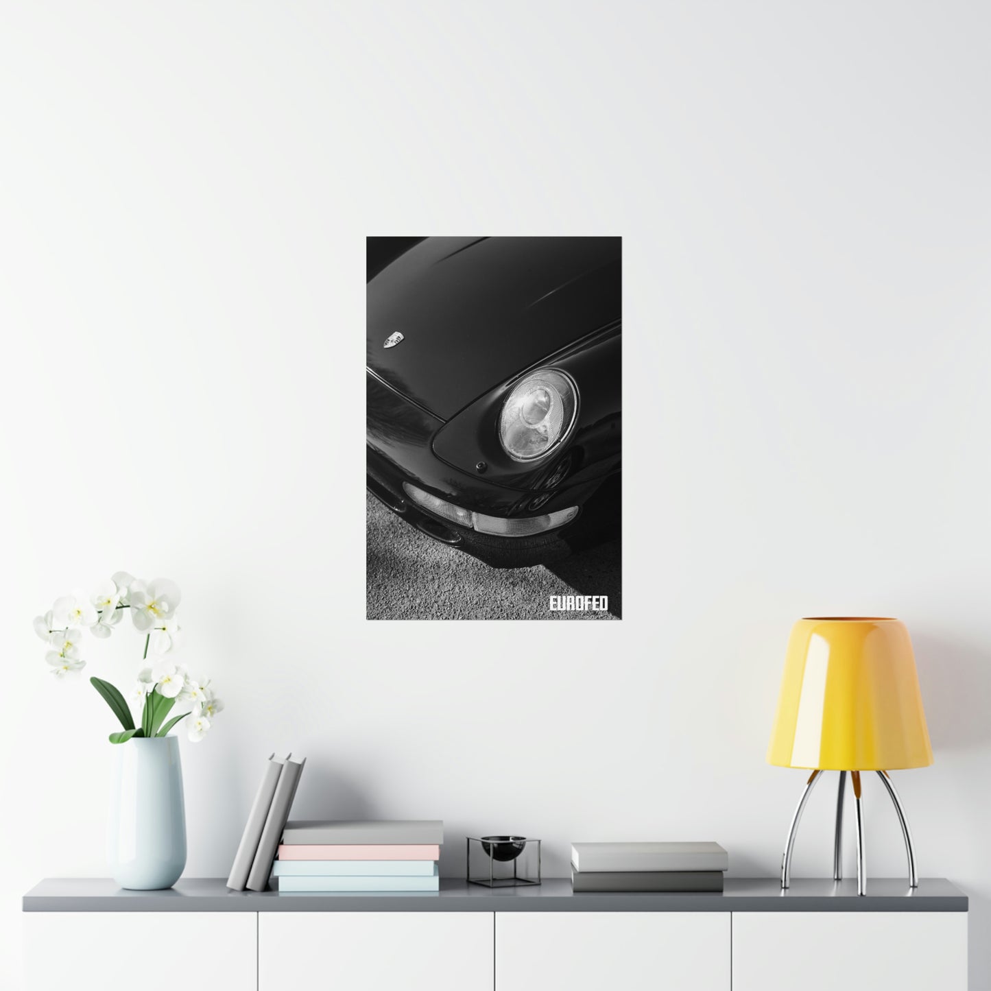Premium Matte Vertical Poster B&W 993 Turbo | Eurofed Johns Creek