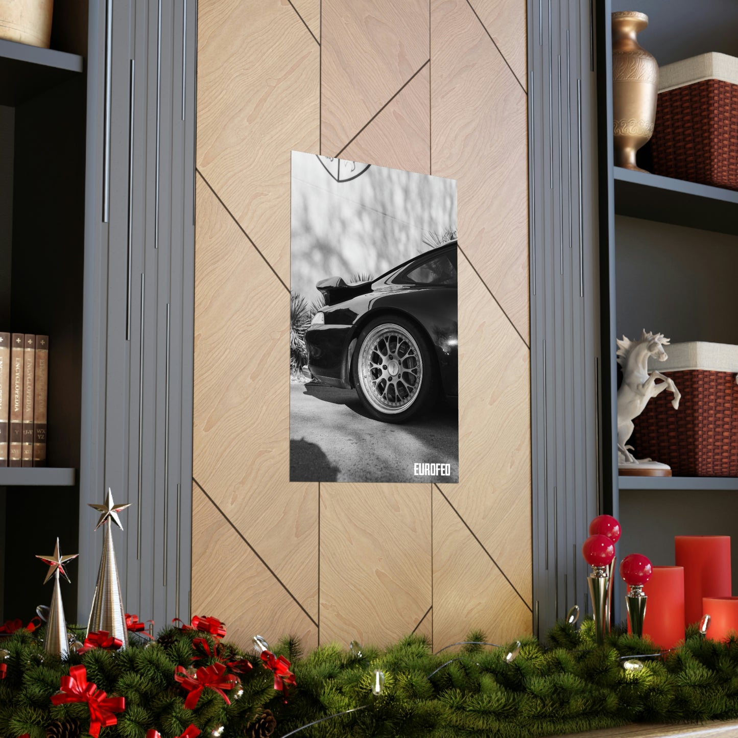 Premium Matte Vertical Poster B&W 993 Turbo | Eurofed Johns Creek