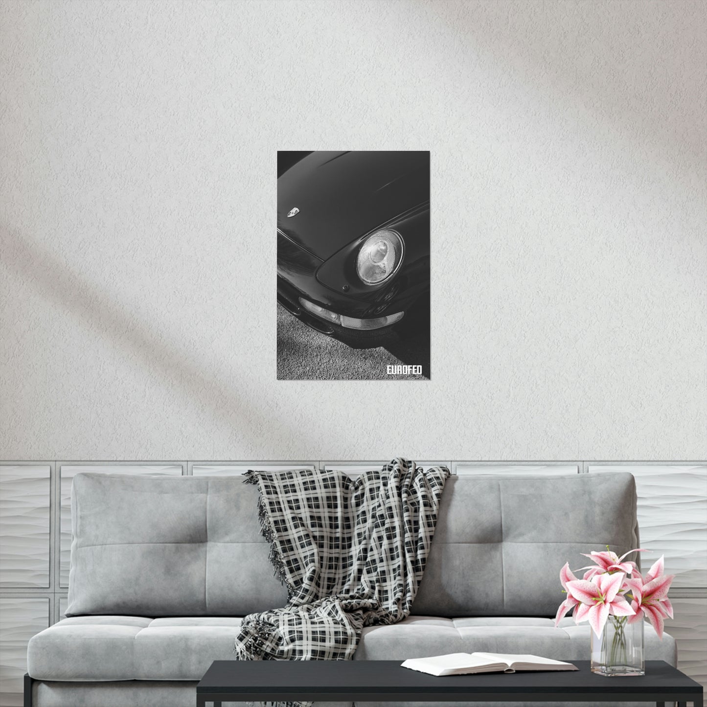 Premium Matte Vertical Poster B&W 993 Turbo | Eurofed Johns Creek
