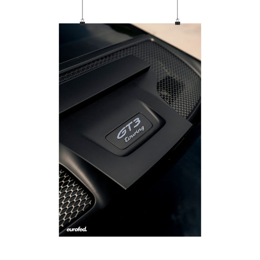 Porsche 992 GT3 Touring (1/4) – Front 3/4 Matte Vertical 20" x 30" Poster