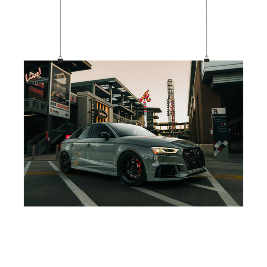 Premium Matte horizontal poster Audi RS3 | The Battery ATL