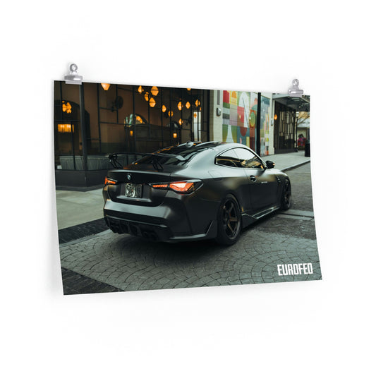 Premium Matte horizontal poster BMW G82 M4 | Buckhead, Ga